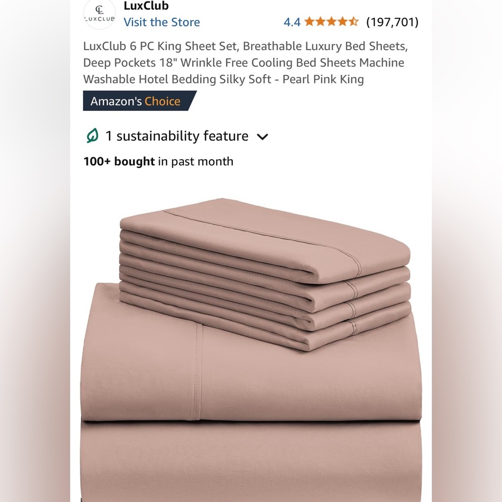 Lux microfiber king sized sheet set with 4 pillow cases.
